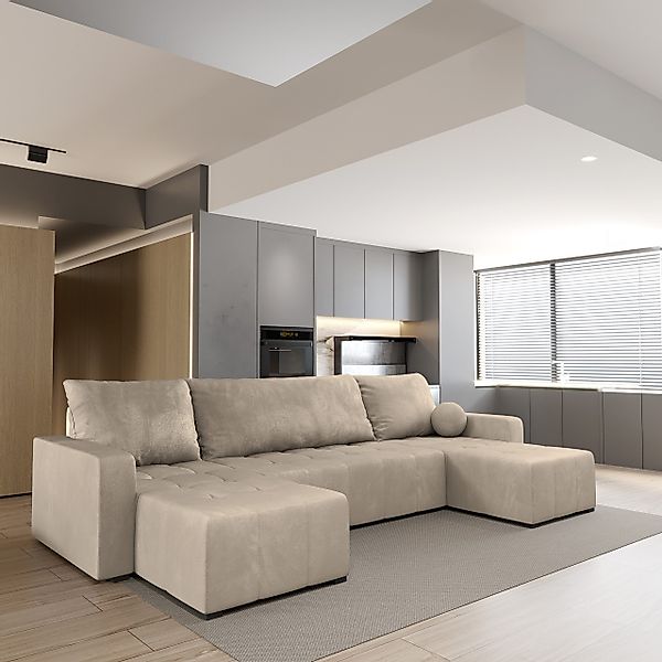 Masseno Ecksofa TOLARI mit Schlaffunktion U-Form, günstig online kaufen