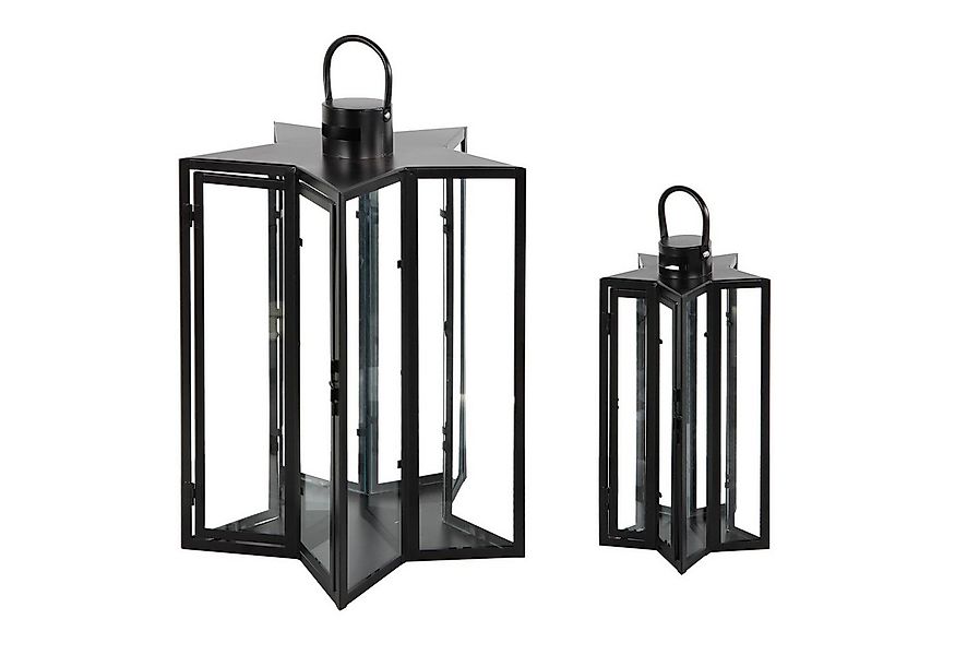 Mojawo Laterne 2tlg Laternen Set Gartenlaterne Windlicht Sternform XXL Form günstig online kaufen