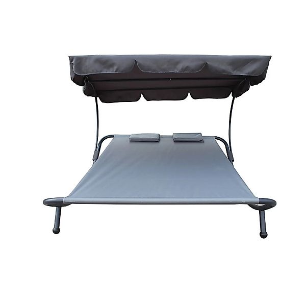 Lex XXL Doppelsonnenliege mit Dach Kopfkissen Gartenliege Relaxliege Sonnen günstig online kaufen