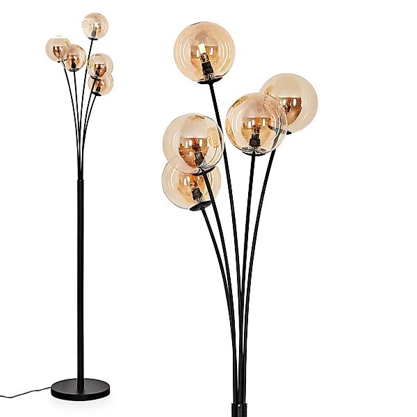 hofstein Stehlampe dimmbare Stehlampe aus Metall/Glas günstig online kaufen