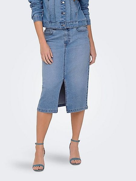 JACQUELINE de YONG Sommerrock Denim Jeansrock mit modernem Frontschlitz JDY günstig online kaufen