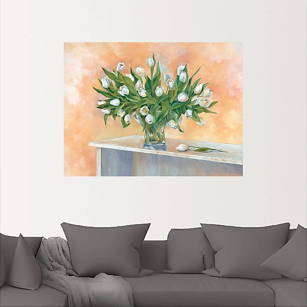 Artland Wandbild "Weiße Tulpen", Blumen, (1 St.), als Leinwandbild, Wandauf günstig online kaufen