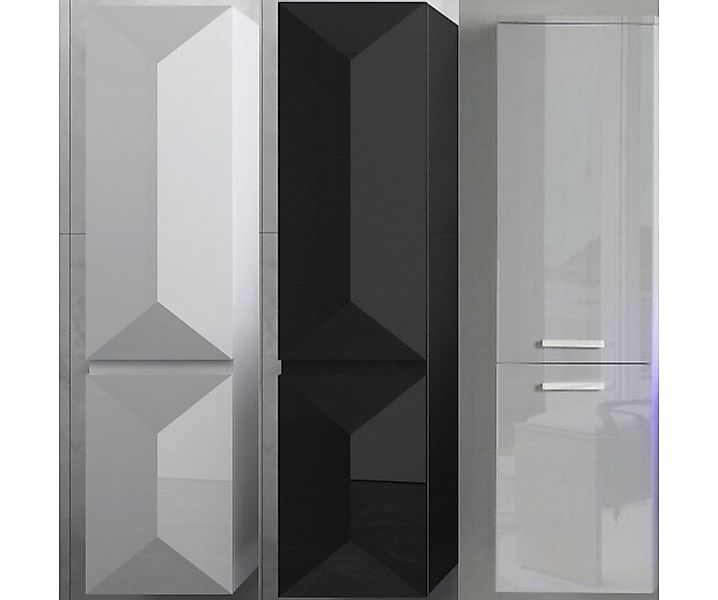 Faizee Möbel Badezimmer-Set Badezimmerschränke Schwarz/Weiß Badezimmer Schr günstig online kaufen