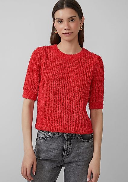 QS Strickpullover Kurzarmpullover aus Effektgarn günstig online kaufen