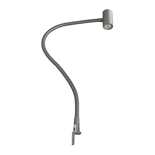 kalb LED Bettleuchte Silbergrau 3W Warmweiß Leseleuchte Aufbauleuchte Nacht günstig online kaufen