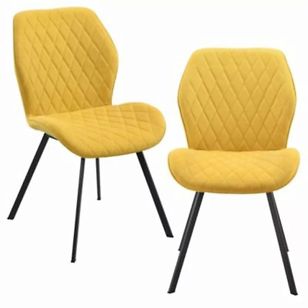 en.casa 2x Stühle in verschiedenen Farben Gepolstert mit Textilbezug Esszim günstig online kaufen
