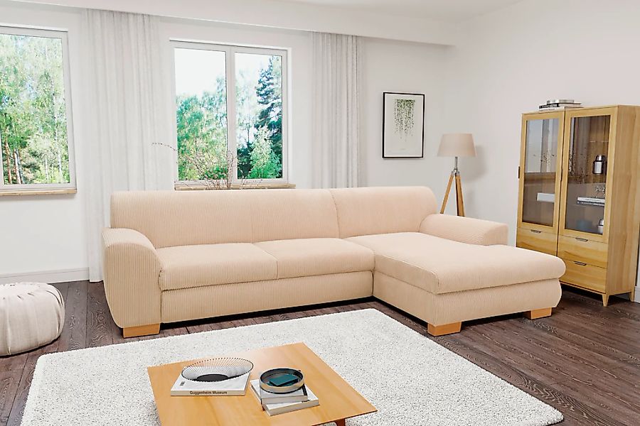 Home affaire Ecksofa "Nika zeitlos und elegant, L-Form", wahlweise mit Bett günstig online kaufen