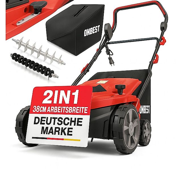 Onbest Elektro-Vertikutierer / Lüfter S1838 2in1 mit 1800 W, 38,00 cm Arbei günstig online kaufen