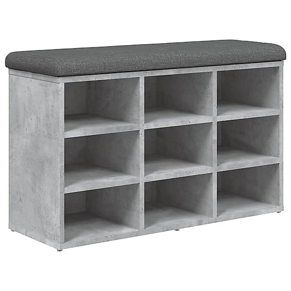 vidaXL Sitzbank Schuhbank Betongrau 82x32x50 cm günstig online kaufen