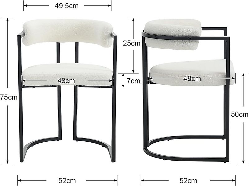 WAHSON OFFICE CHAIRS Esszimmerstuhl 2/4er Set Samt/Kunstleder/Kunstfell-Eck günstig online kaufen