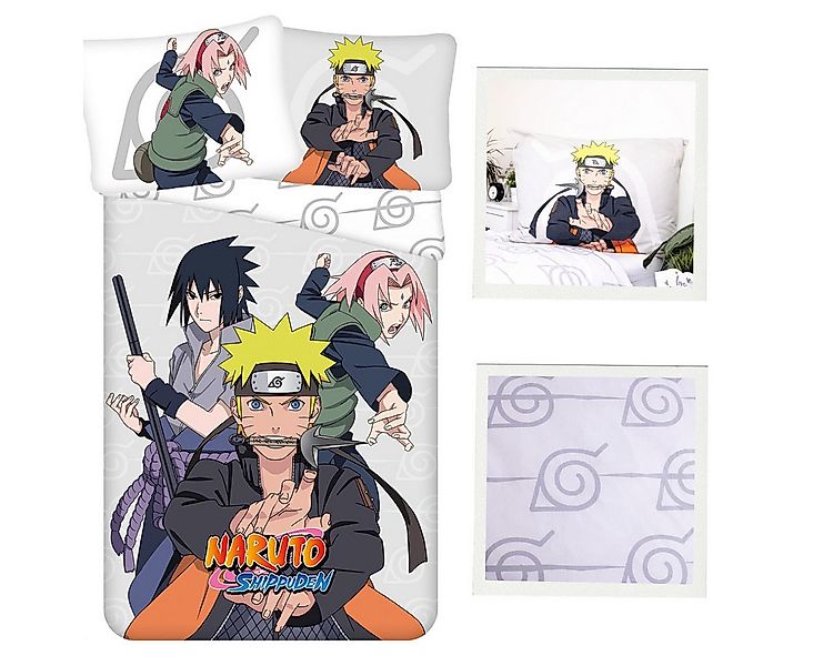 Naruto Bettwäsche Bettwäsche Naruto, Wende-Bettbezug, 2-tlg, Baumwolle 140x günstig online kaufen