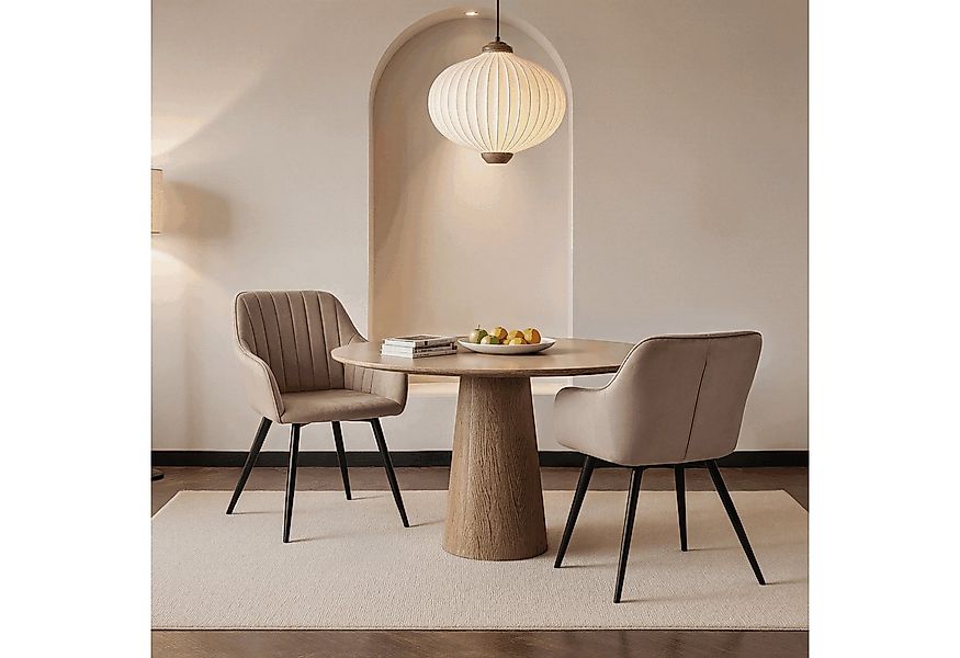 HOMAVO Esszimmerstuhl YZ5 Set 2 Stuick in Samt mit Armlehnen-modernen Desig günstig online kaufen