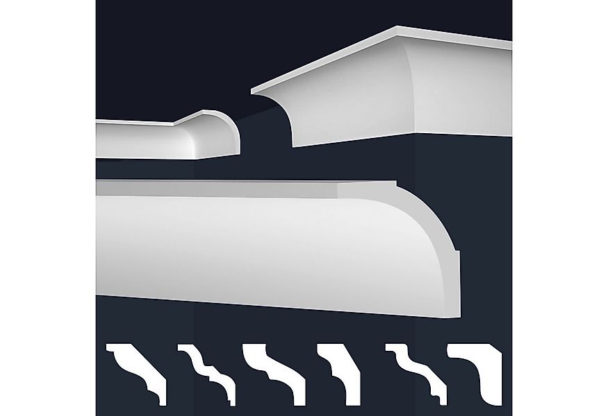 marbet design Stuckleiste E-13, 2 Meter / 1 Leiste, XPS Styropor weiß - Dec günstig online kaufen