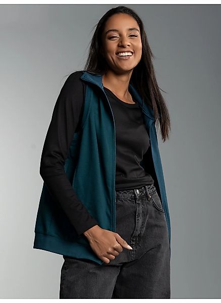 Trigema Steppweste "TRIGEMA Weste aus bequemem Sweat-Material", 1 Stk. günstig online kaufen