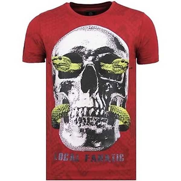 Local Fanatic  T-Shirt Skull Snake Rhinestones Skull B günstig online kaufen