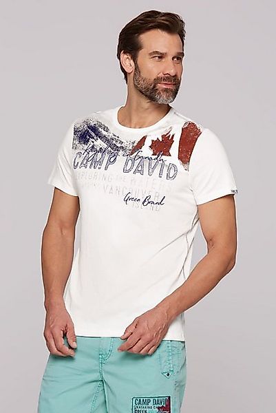 CAMP DAVID T-Shirt mit Print und Logo-Stickerei günstig online kaufen
