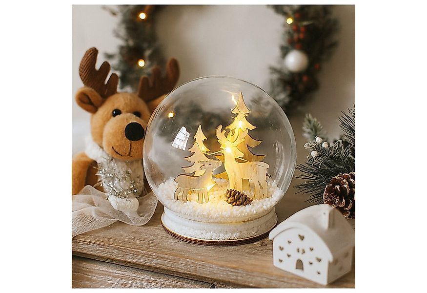 HTI-Living Schneekugel Beleuchtete Schneekugel mit Rehen (Stück, 1 St., 1 S günstig online kaufen