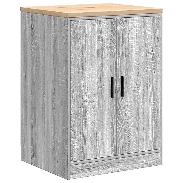 vidaXL Schrankmodule Garagen-Aufbewahrungsschrank Grau Sonoma Massivholz günstig online kaufen