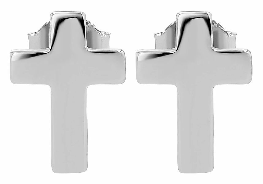 Adelia´s Paar Ohrhänger "Damen Ohrringe – Ohrstecker Kreuz aus 925 Silber" günstig online kaufen