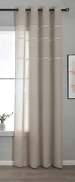 Gardinenbox Gardine (1 St), Ösen, halbtransparent, Polyester, »Leipzig« Ket günstig online kaufen