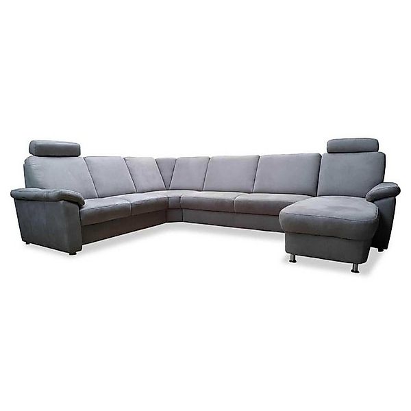 Zehdenick Ecksofa Ecksofa Triest Tahiti Stoff Holiday Alu mit 2 Kopfstütze günstig online kaufen