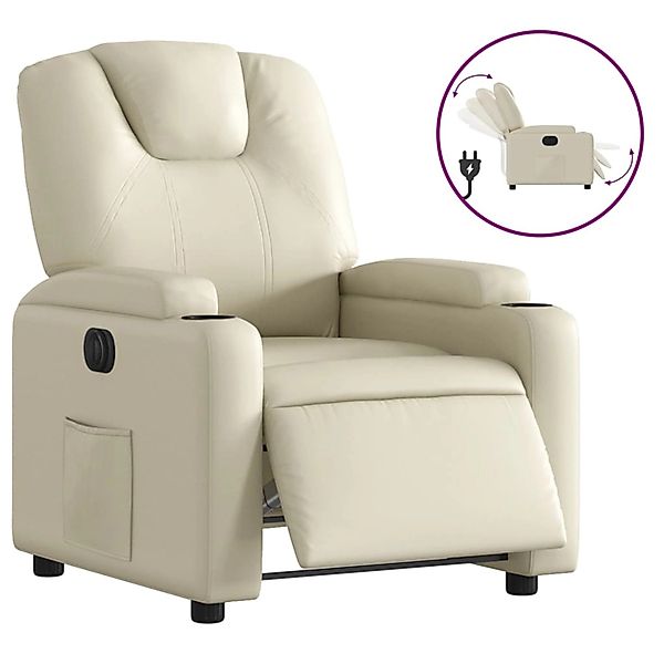 vidaXL Relaxsessel Elektrisch Creme Kunstleder 3204417 günstig online kaufen
