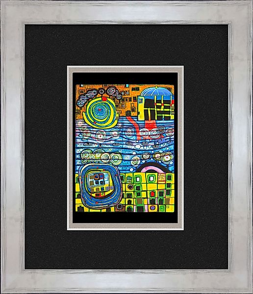 artissimo Bild mit Rahmen Hundertwasser / günstig online kaufen