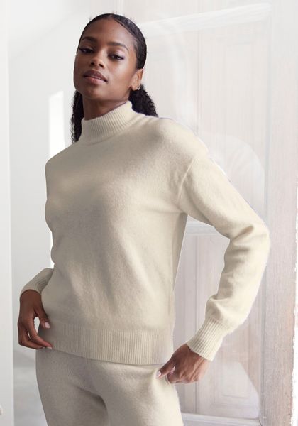 LASCANA Strickpullover mit Stehkragen und Rippbündchen, Loungewear günstig online kaufen