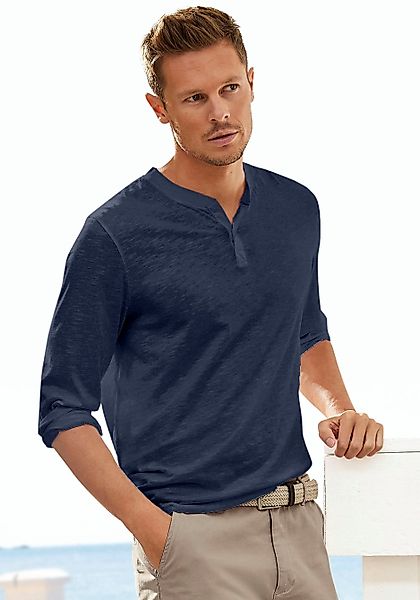 H.I.S Henleyshirt Langarm, Shirt mit Knopfleiste günstig online kaufen