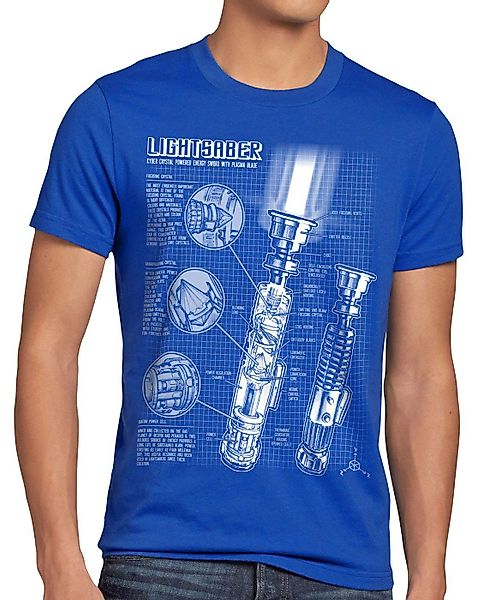 Print-Shirt Herren T-Shirt Laserschwert jedi lichtschwert günstig online kaufen