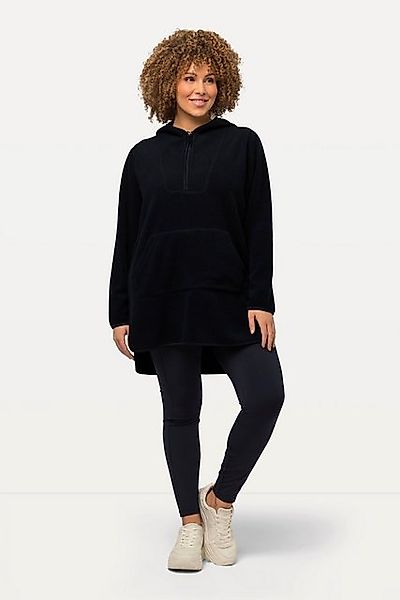 Ulla Popken Sweatshirt Long-Teddy-Fleecepullover Kapuze Zipper Langarm günstig online kaufen