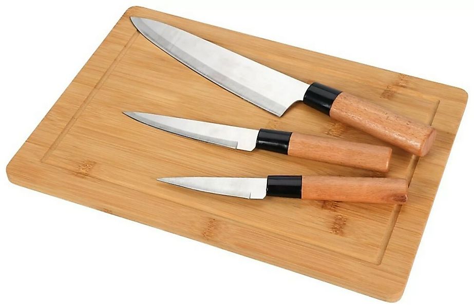 Messer-Set Edelstahl 4-Teilig Kochmesser Sushi- und Gemüsemesser Schneidebr günstig online kaufen