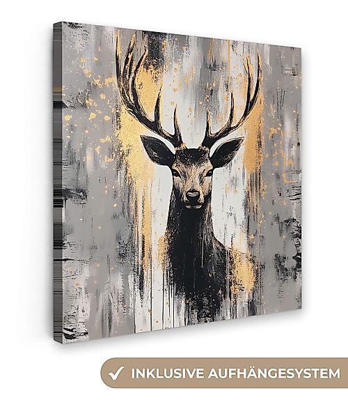 OneMillionCanvasses® Leinwandbild Abstrakt - Hirsch - günstig online kaufen