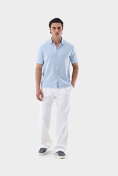 Strickhemd mit kurzarm aus Air Cotton günstig online kaufen
