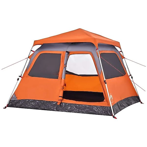 vidaXL Kuppel-Campingzelt 4 Personen Grau und Orange Quick Release 4004232 günstig online kaufen