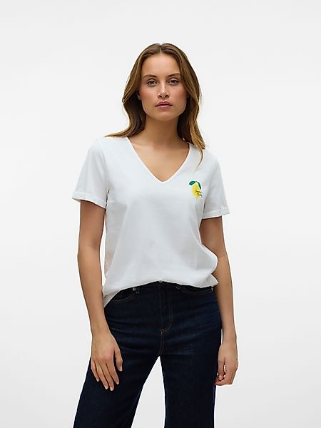 Vero Moda Kurzarmshirt VMBITONA S/S V-NECK günstig online kaufen
