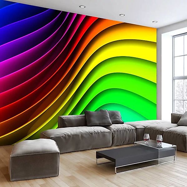 Selbstklebende Fototapete - Rainbow Waves günstig online kaufen