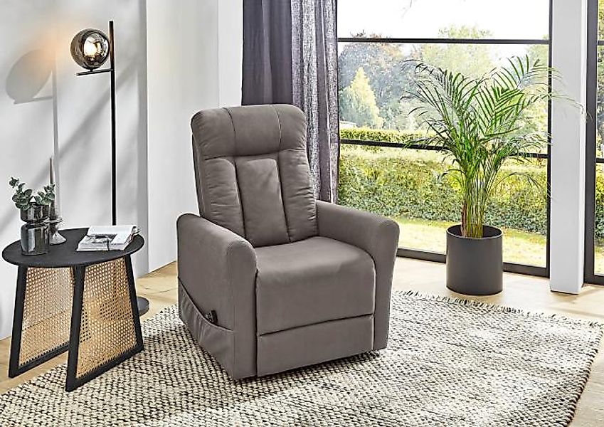Zweimotorischer TV-Sessel inkl. Aufstehhilfe DETROIT Taupe günstig online kaufen
