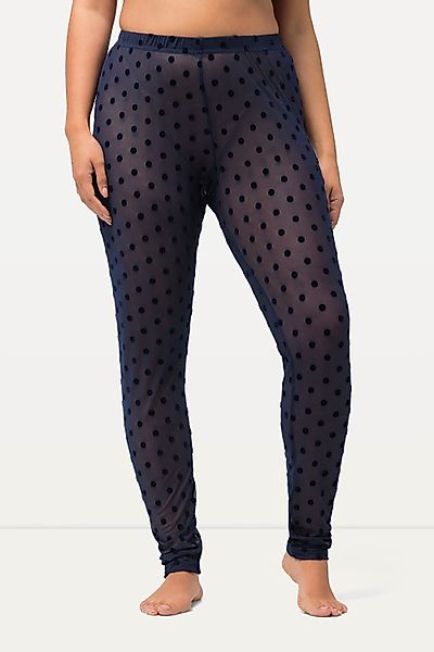 Ulla Popken Feinstrumpfhose Strumpf-Leggings Mesh Flock-Punkte günstig online kaufen