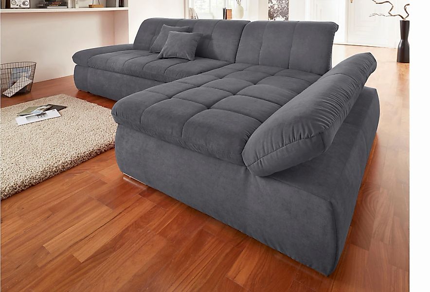 DOMO collection Ecksofa "NMoric XXL, B/T/H: 300/172/80cm, L-Form", wahlweis günstig online kaufen
