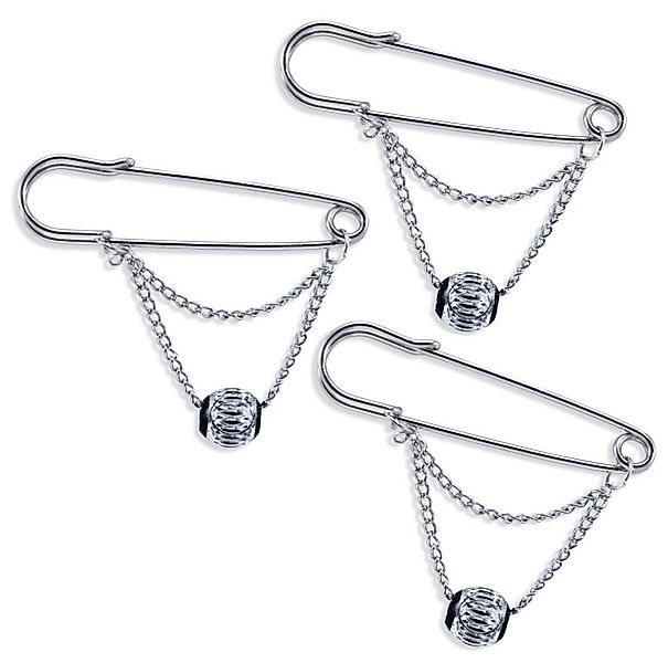 dy_mode Broschen Set Große Brosche Anstecknadel mit Kugelanhänger - 3erPack günstig online kaufen