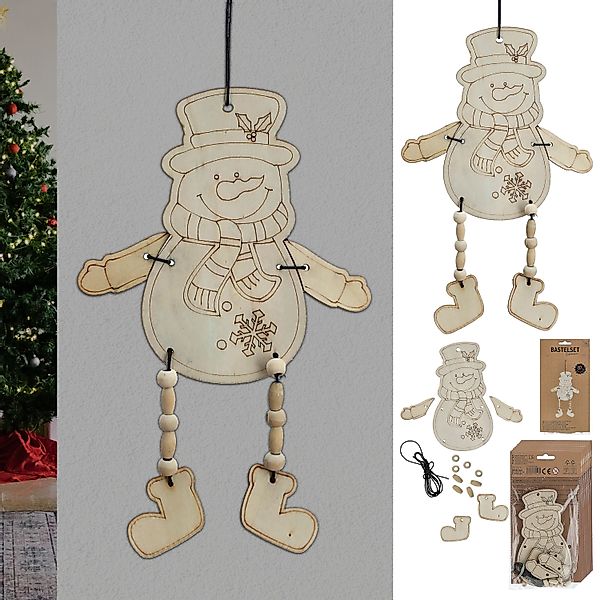 CEPEWA Dekofigur DIY 3D Bastelset Schneemann günstig online kaufen