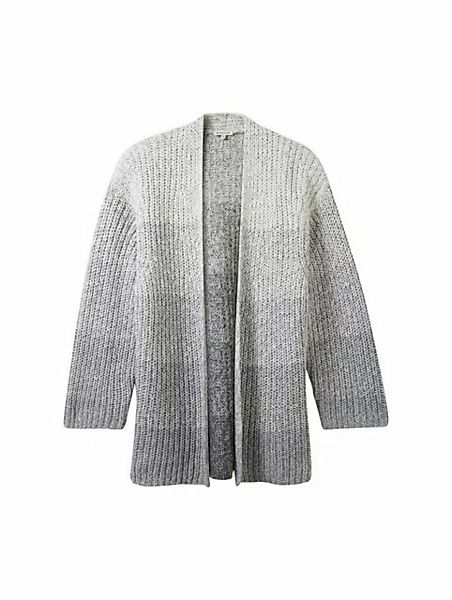 TOM TAILOR Strickjacke Knit degrade cardigan, grey knitted gradient günstig online kaufen