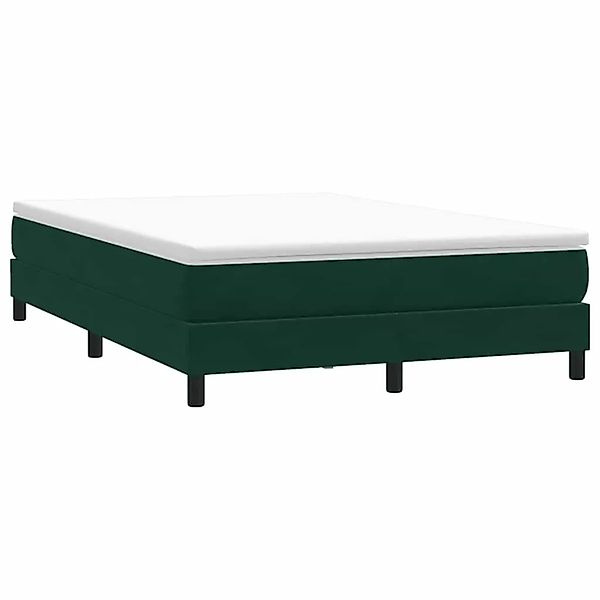 vidaXL Boxspringbett ohne Matratze Dunkelgrün 140x220 cm Samt 3315876 günstig online kaufen