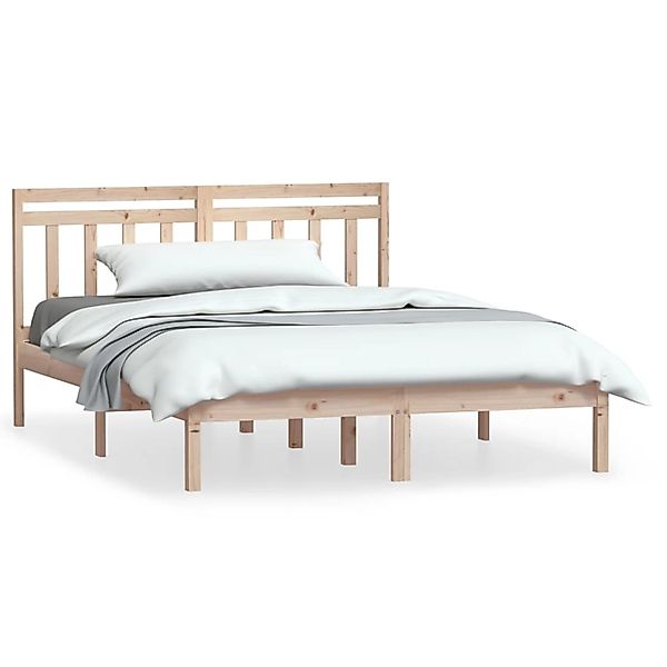 vidaXL Massivholzbett 135x190 cm 4FT6 Double1039254 günstig online kaufen