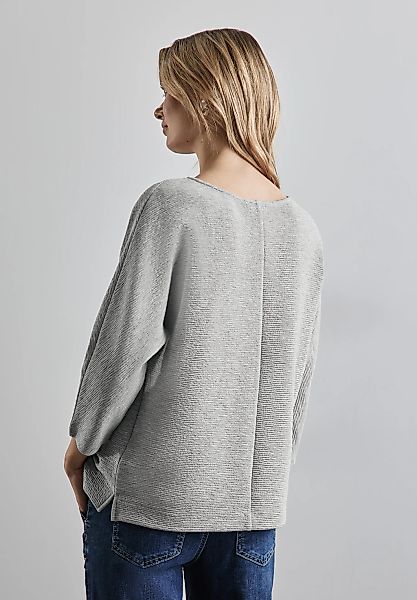 STREET ONE Sweatshirt - Damen Strukturshirt - Turtleneck, 3/4-Arm günstig online kaufen