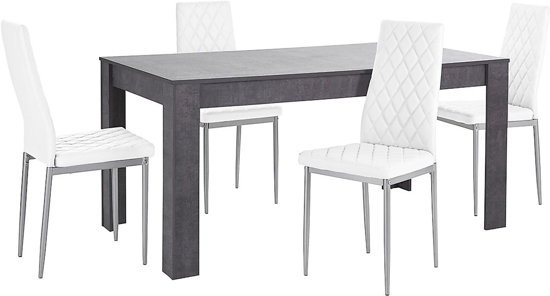 INOSIGN Essgruppe »Lynn160/Brooke«, (Set, 5 tlg.), Tisch mit 4 Stühlen günstig online kaufen