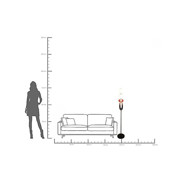 KARE Stehleuchte Sugar, mehrfarbig, Glas, 150 cm, G9 günstig online kaufen