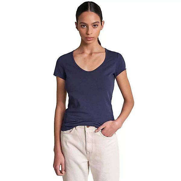 Salsa Jeans Timeless Round Neck Lyocell Kurzärmeliges T-shirt 2XL Blue günstig online kaufen