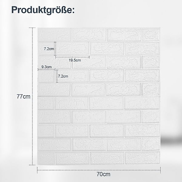 Clanmacy 3D-Tapete 20x 3D Tapete Wandverkleidung günstig online kaufen